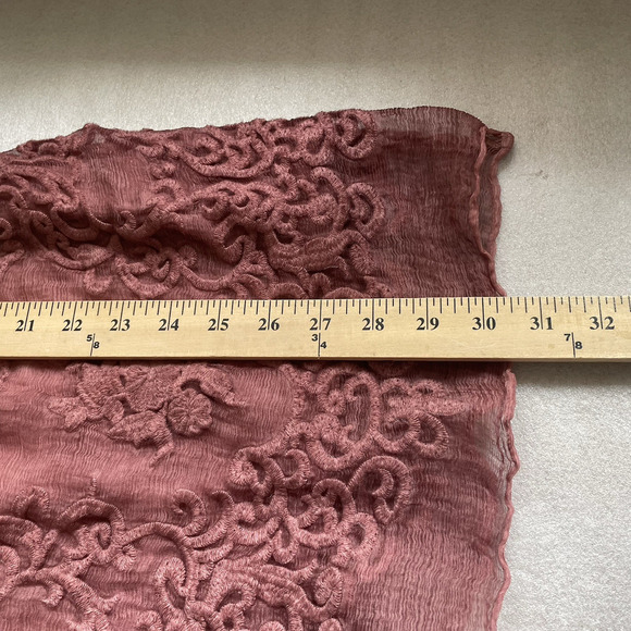 Soft Surroundings Dress Women Small Mauve Silk Tunic Embroidered High Neck Lined - Picture 14 of 16